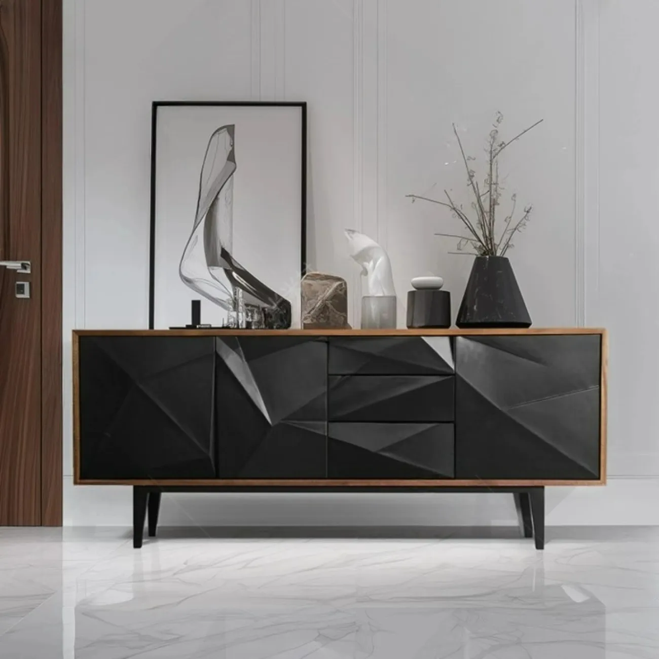 Роскошный резной комод Minicum ручной работы из дерева KD39643-32