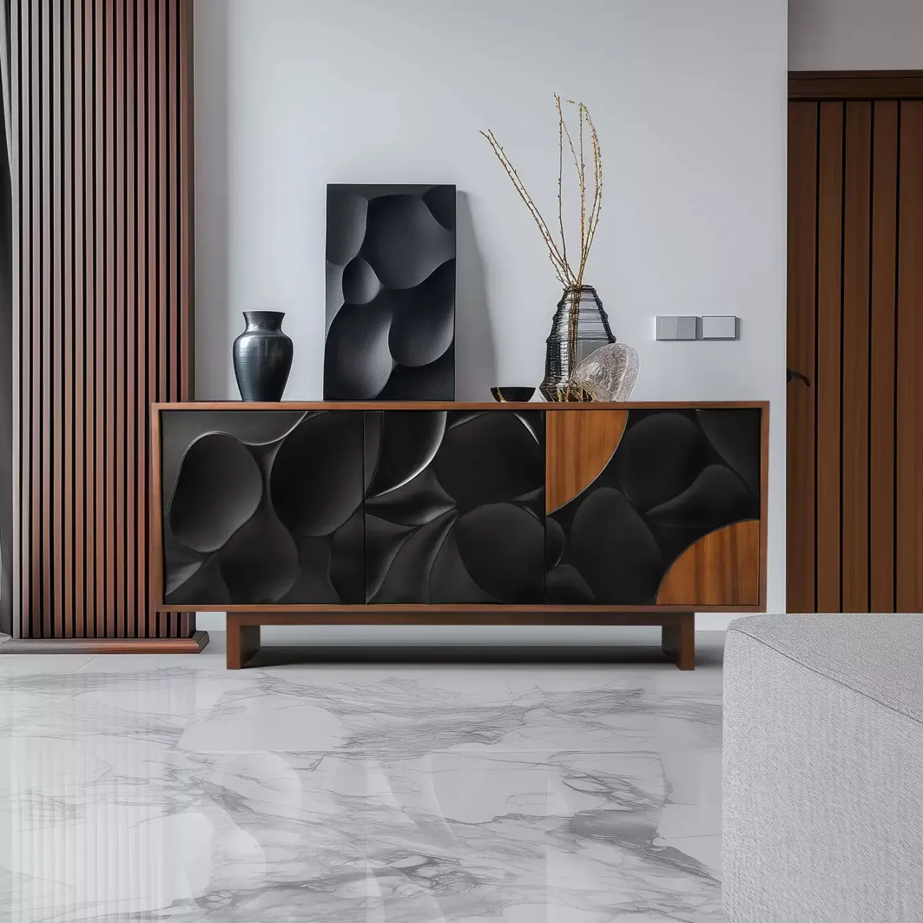 Роскошный резной комод Minicum ручной работы из дерева KD39646-32