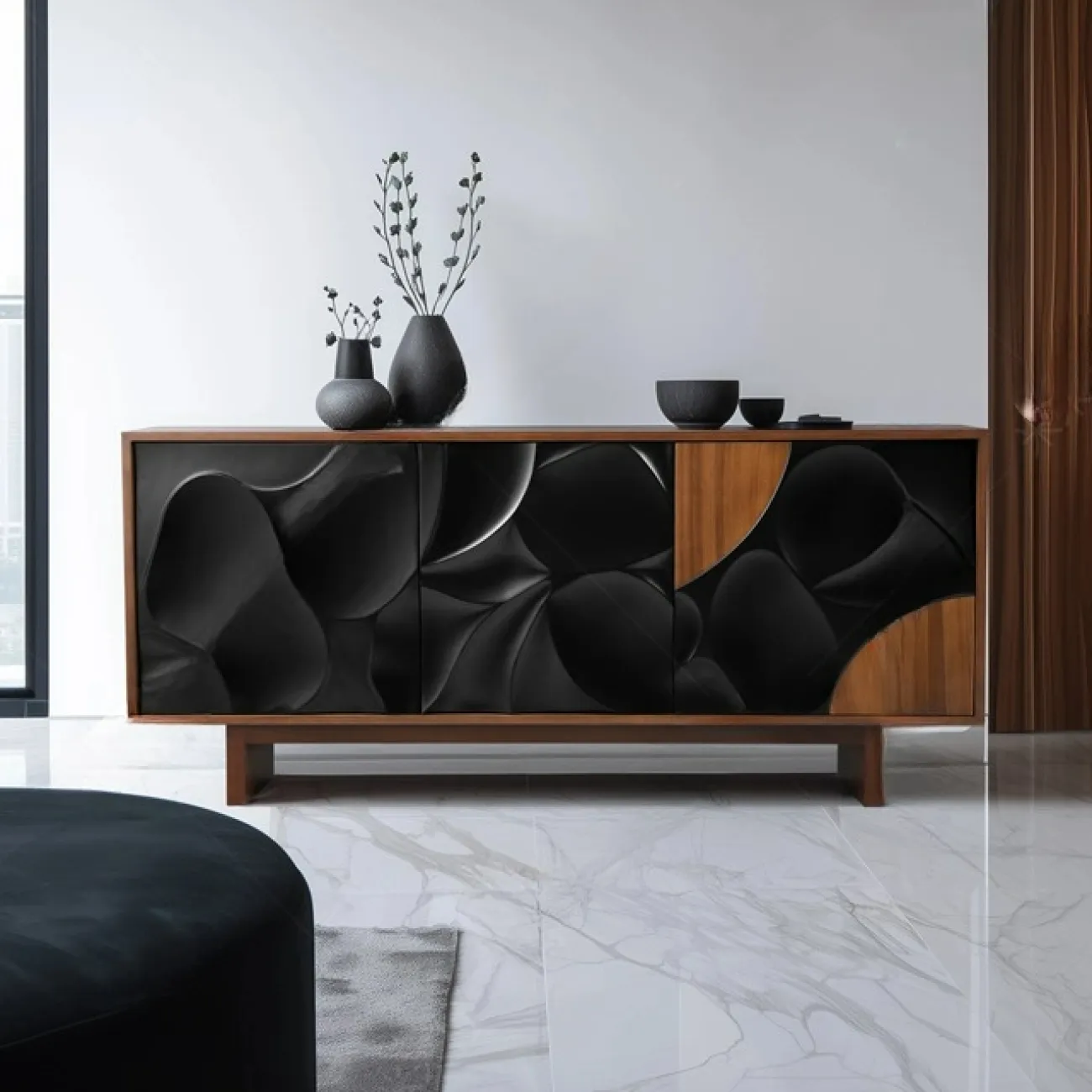 Роскошный резной комод Minicum ручной работы из дерева KD39646-32