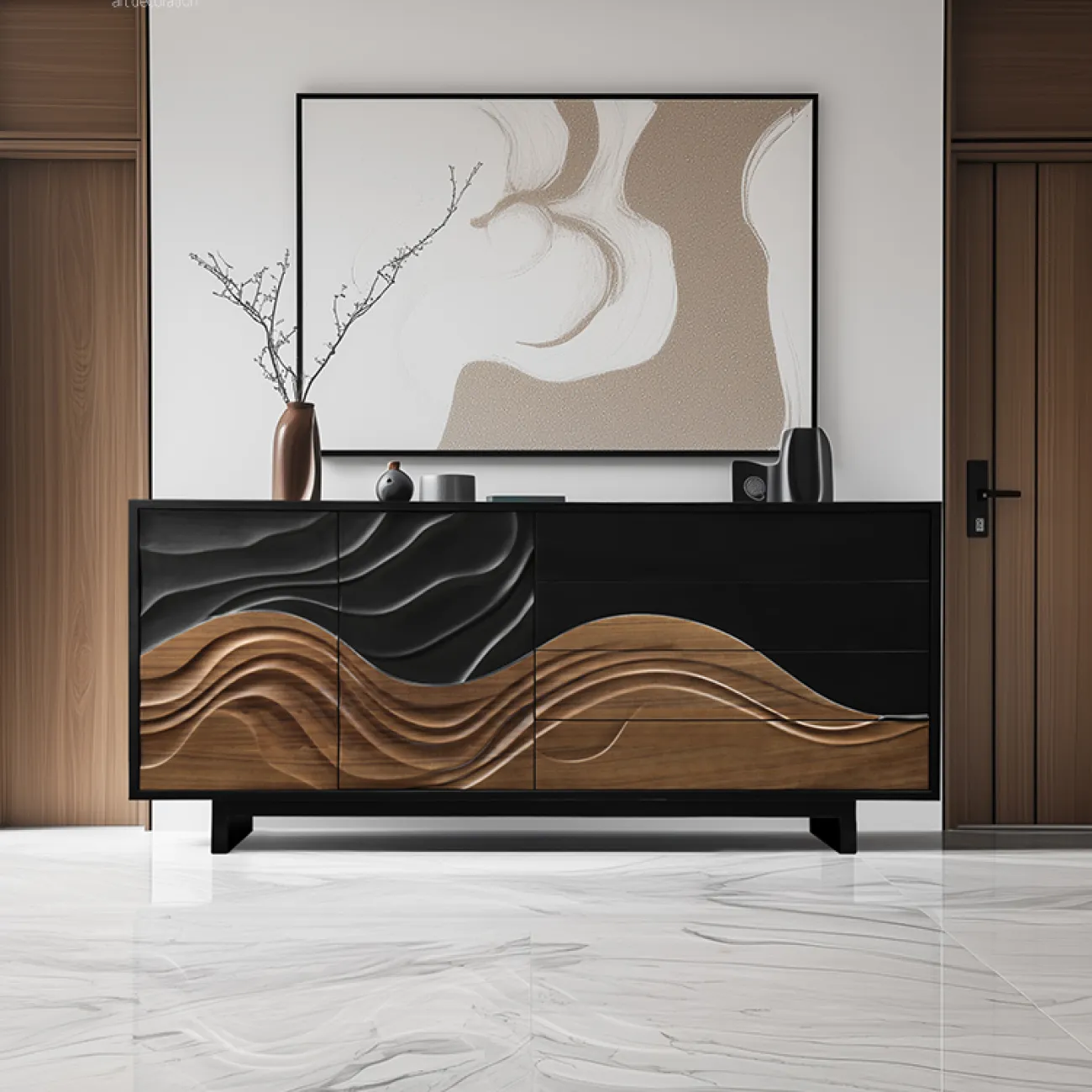 Роскошный резной комод Minicum ручной работы из дерева KD39648-32