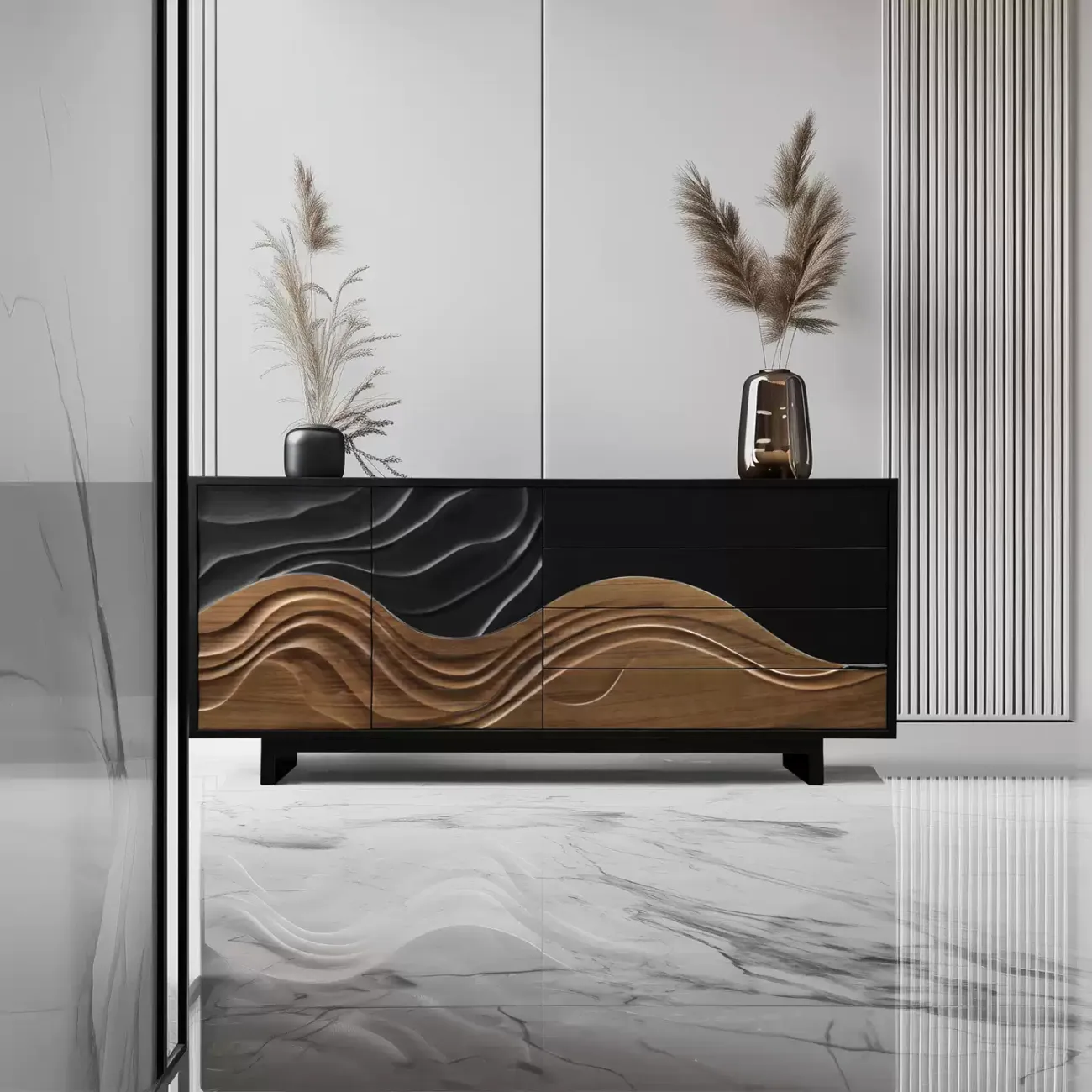 Роскошный резной комод Minicum ручной работы из дерева KD39648-32