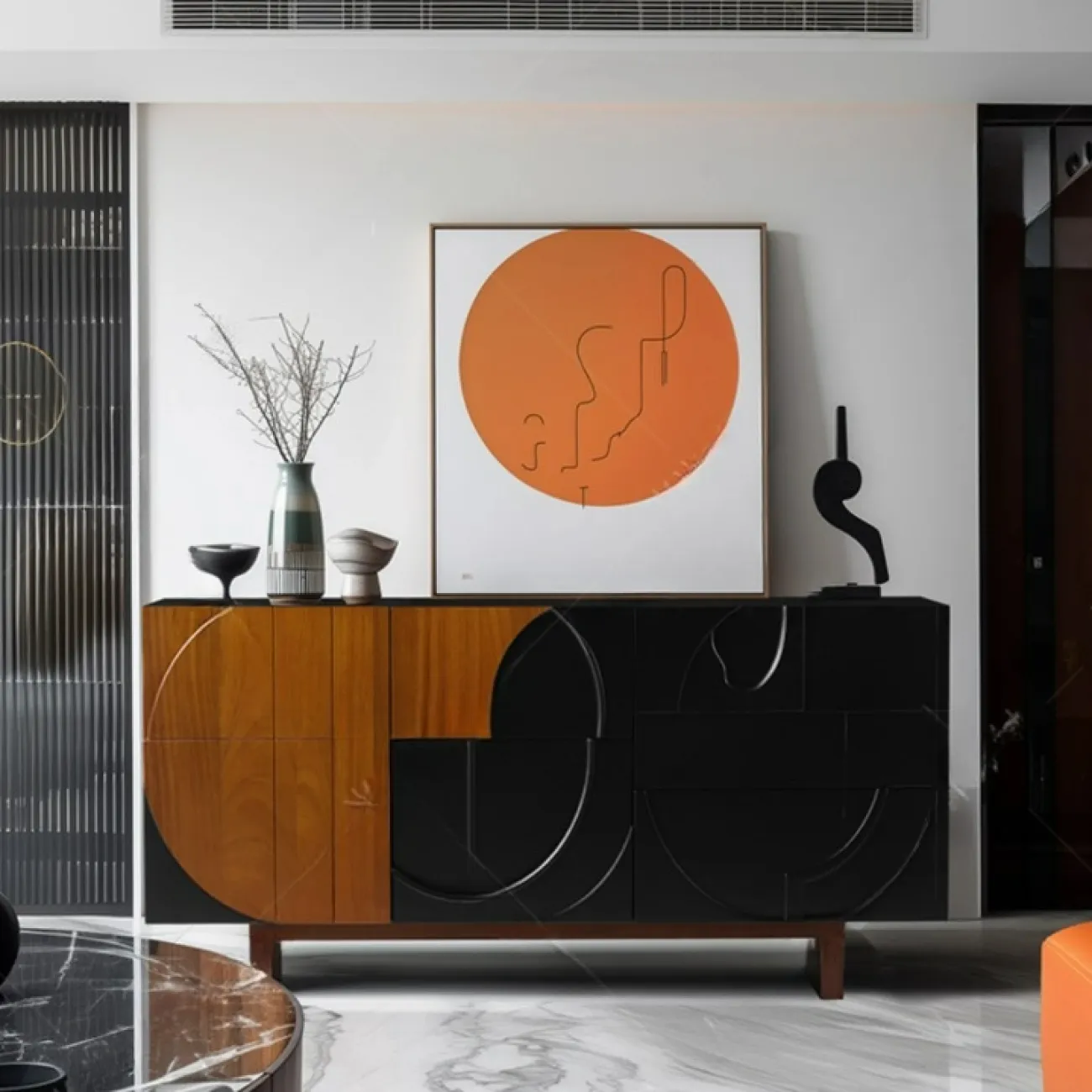 Роскошный резной комод Minicum ручной работы из дерева KD39651-32