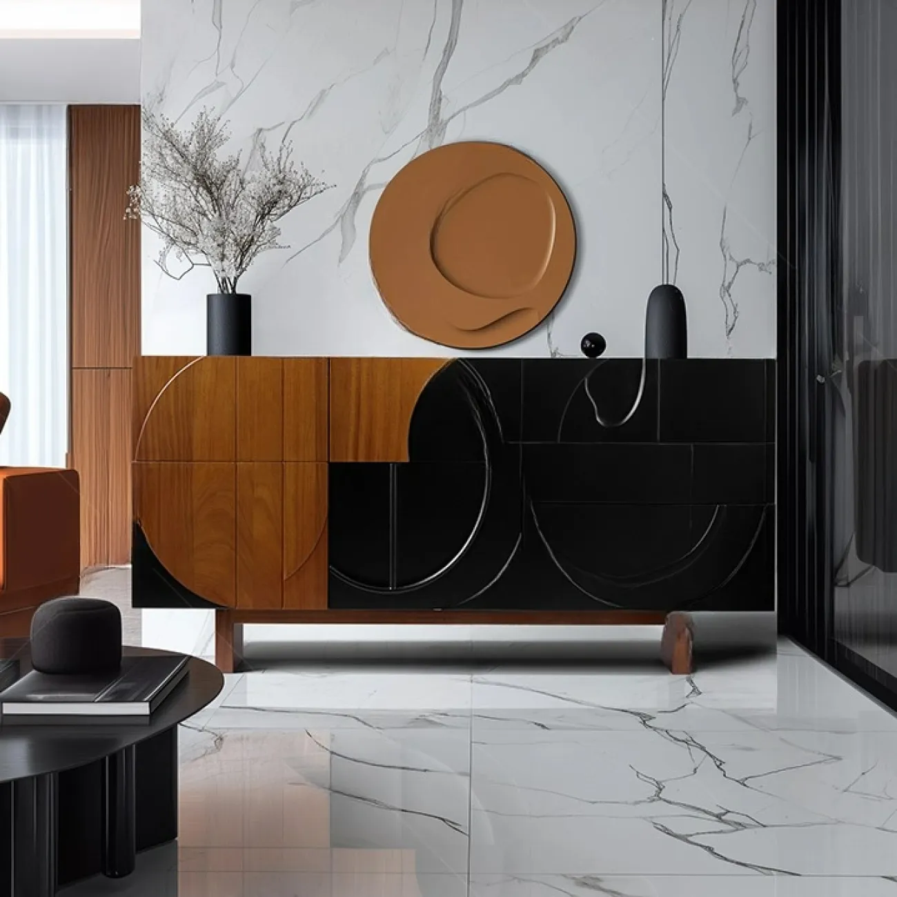 Роскошный резной комод Minicum ручной работы из дерева KD39651-32