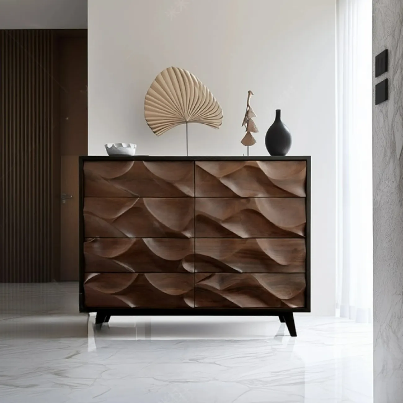 Роскошный резной комод Minicum ручной работы из дерева KD39655-32