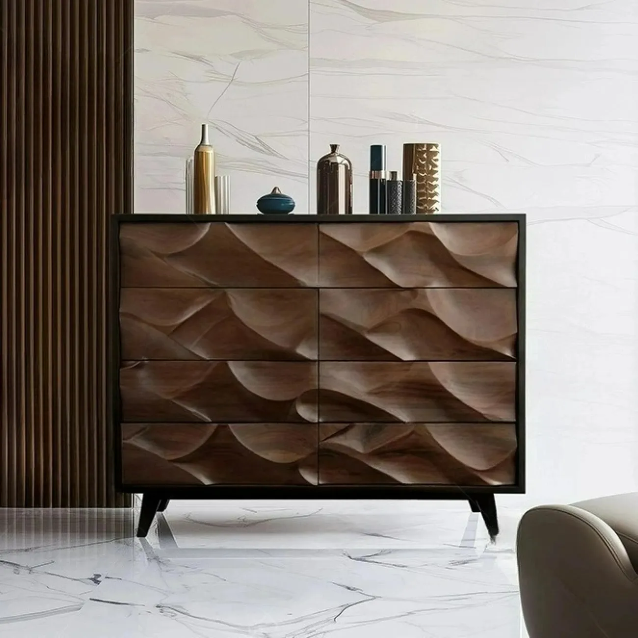 Роскошный резной комод Minicum ручной работы из дерева KD39655-32