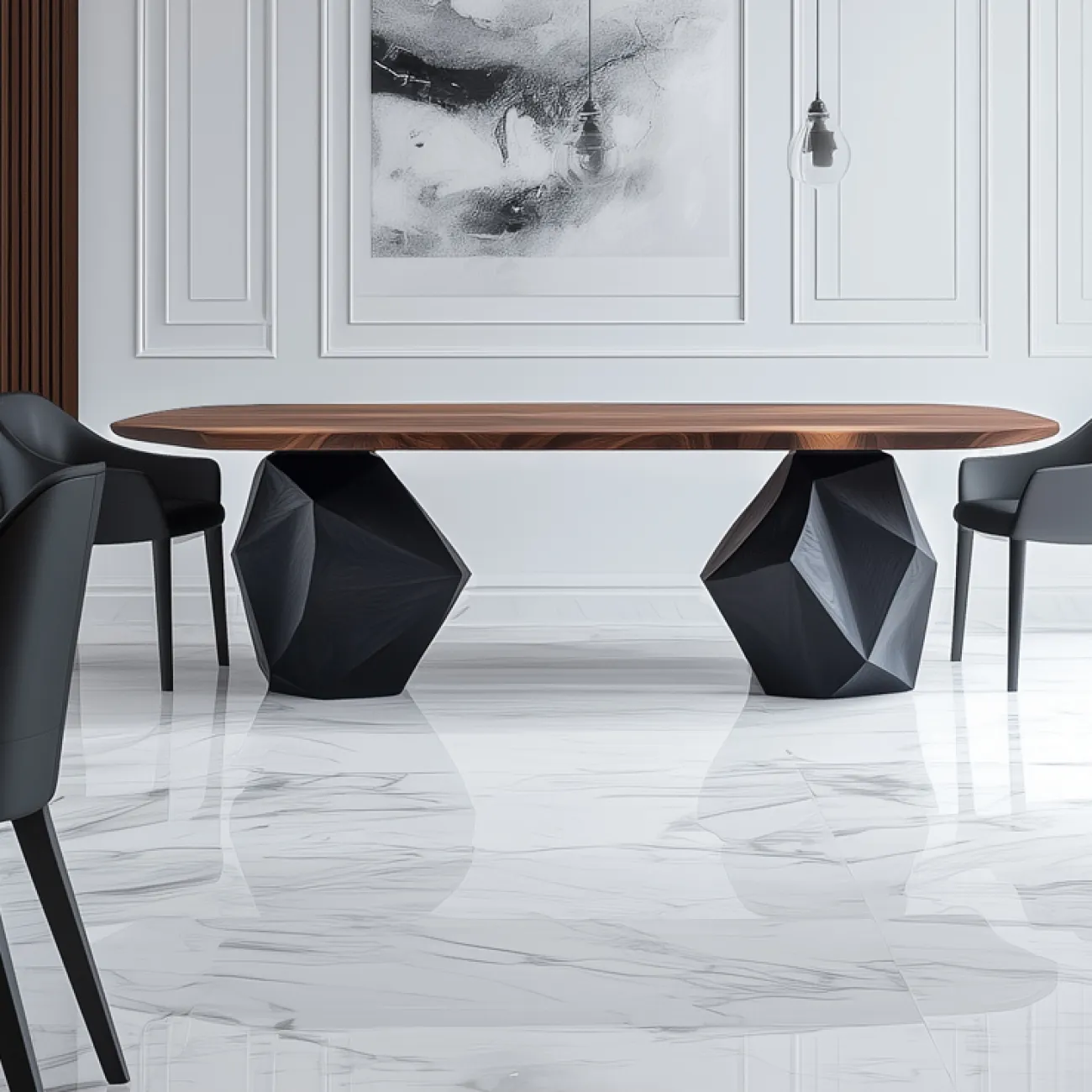 Дизайнерский обеденный стол Minicum ручной работы из дерева OS39658-32 Дизайнерский обеденный стол Minicum ручной работы из дерева OS39658-32