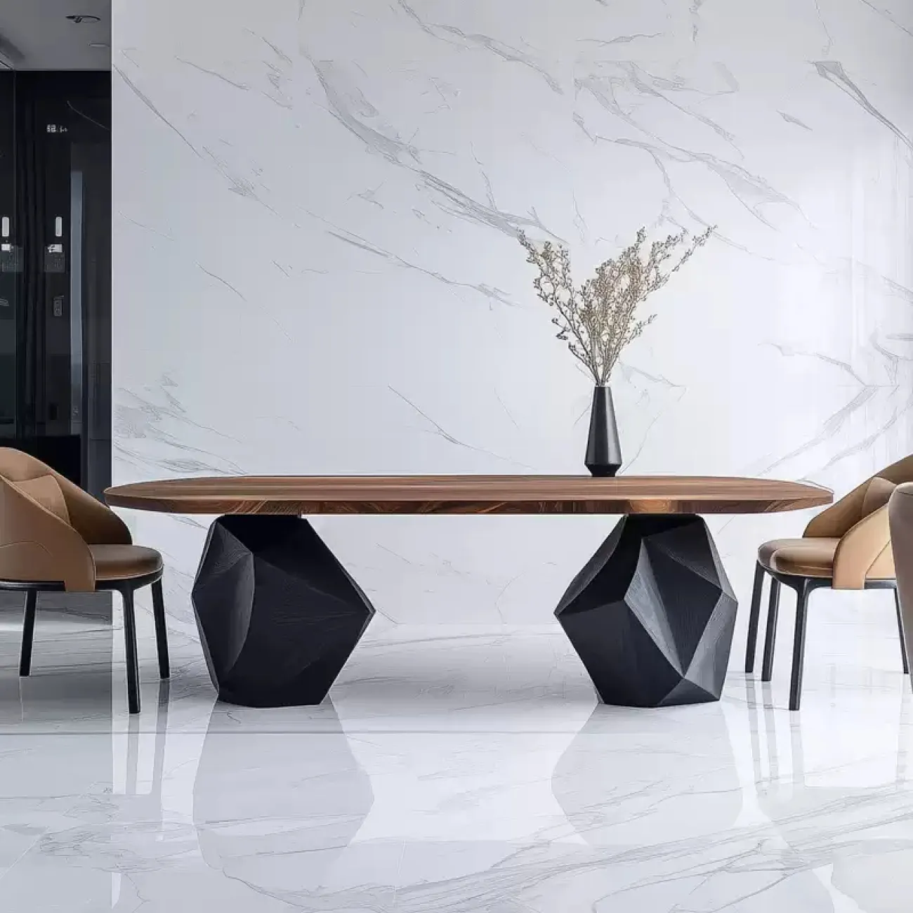 Дизайнерский обеденный стол Minicum ручной работы из дерева OS39658-32 Дизайнерский обеденный стол Minicum ручной работы из дерева OS39658-32