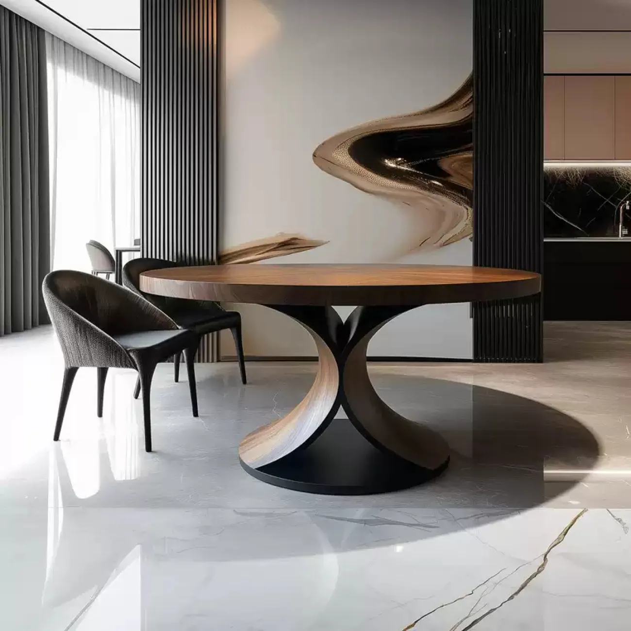 Роскошный обеденный стол Minicum ручной работы из дерева OS39660-32 Роскошный обеденный стол Minicum ручной работы из дерева OS39660-32