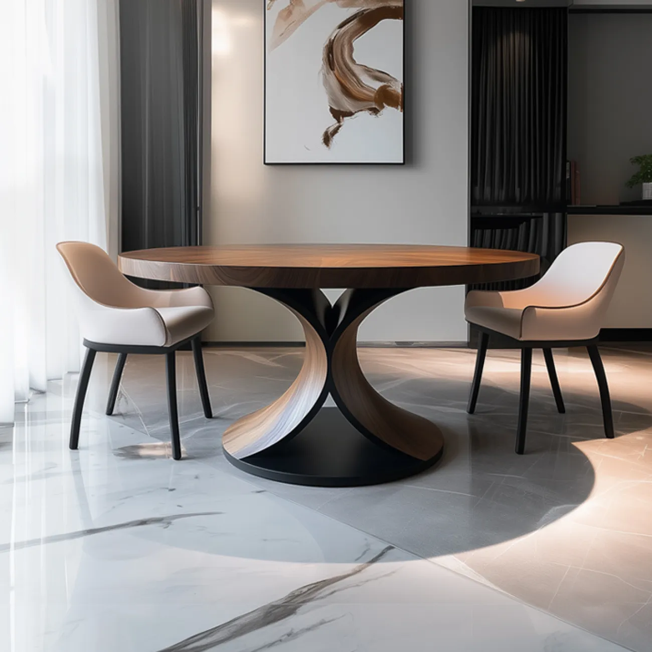 Роскошный обеденный стол Minicum ручной работы из дерева OS39660-32 Роскошный обеденный стол Minicum ручной работы из дерева OS39660-32