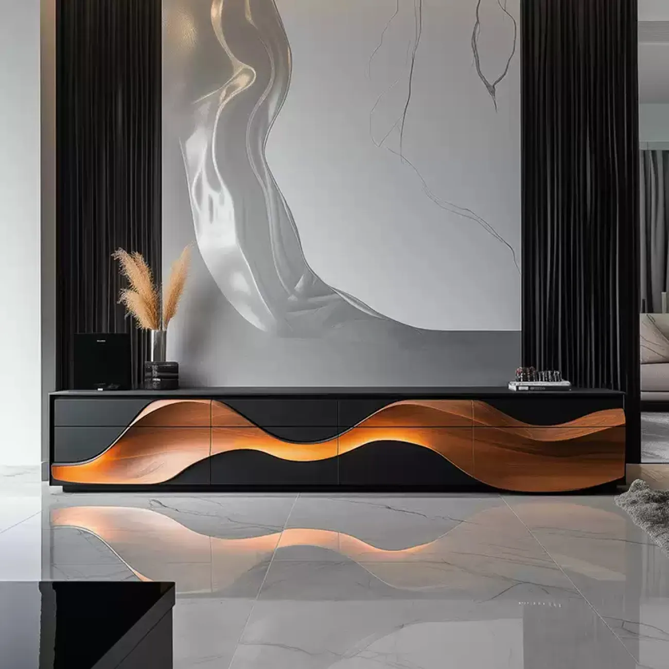 Оригинальная тумба под телевизор Minicum из дерева TB39661-32