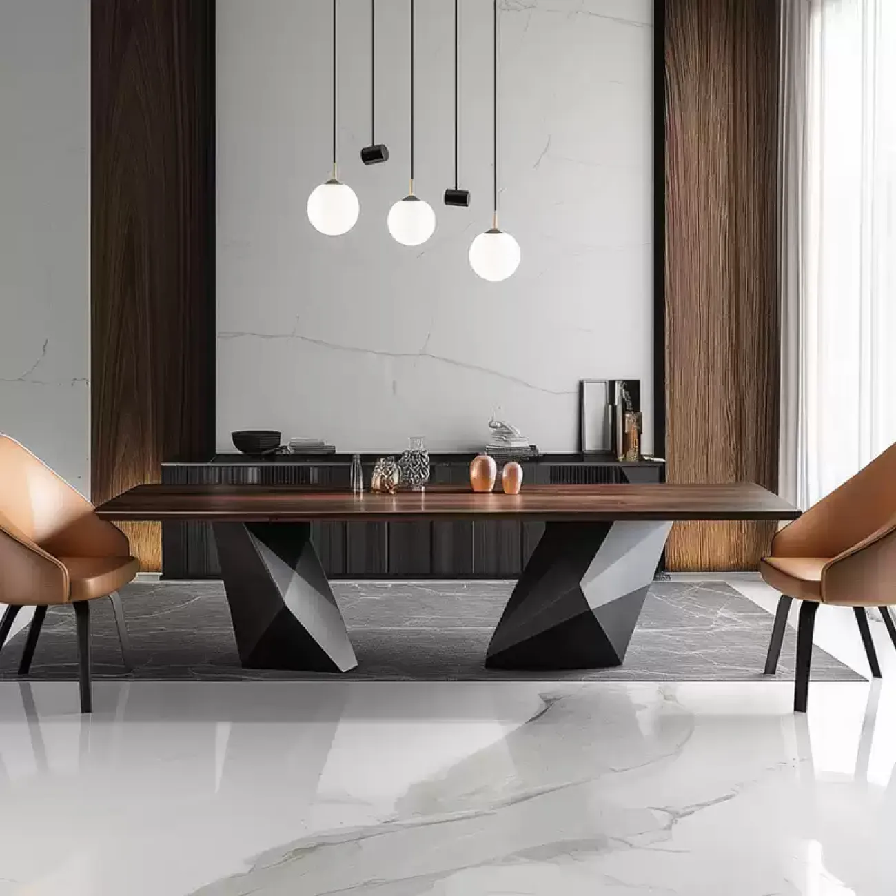 Роскошный обеденный стол Minicum ручной работы из дерева OS39662-32