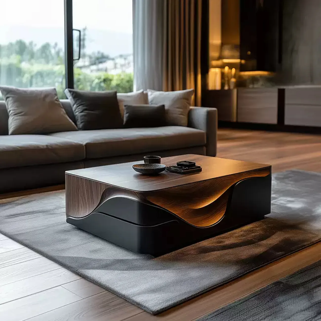 Роскошный журнальный столик Minicum из дерева JS39664-32 Роскошный журнальный столик Minicum из дерева JS39664-32