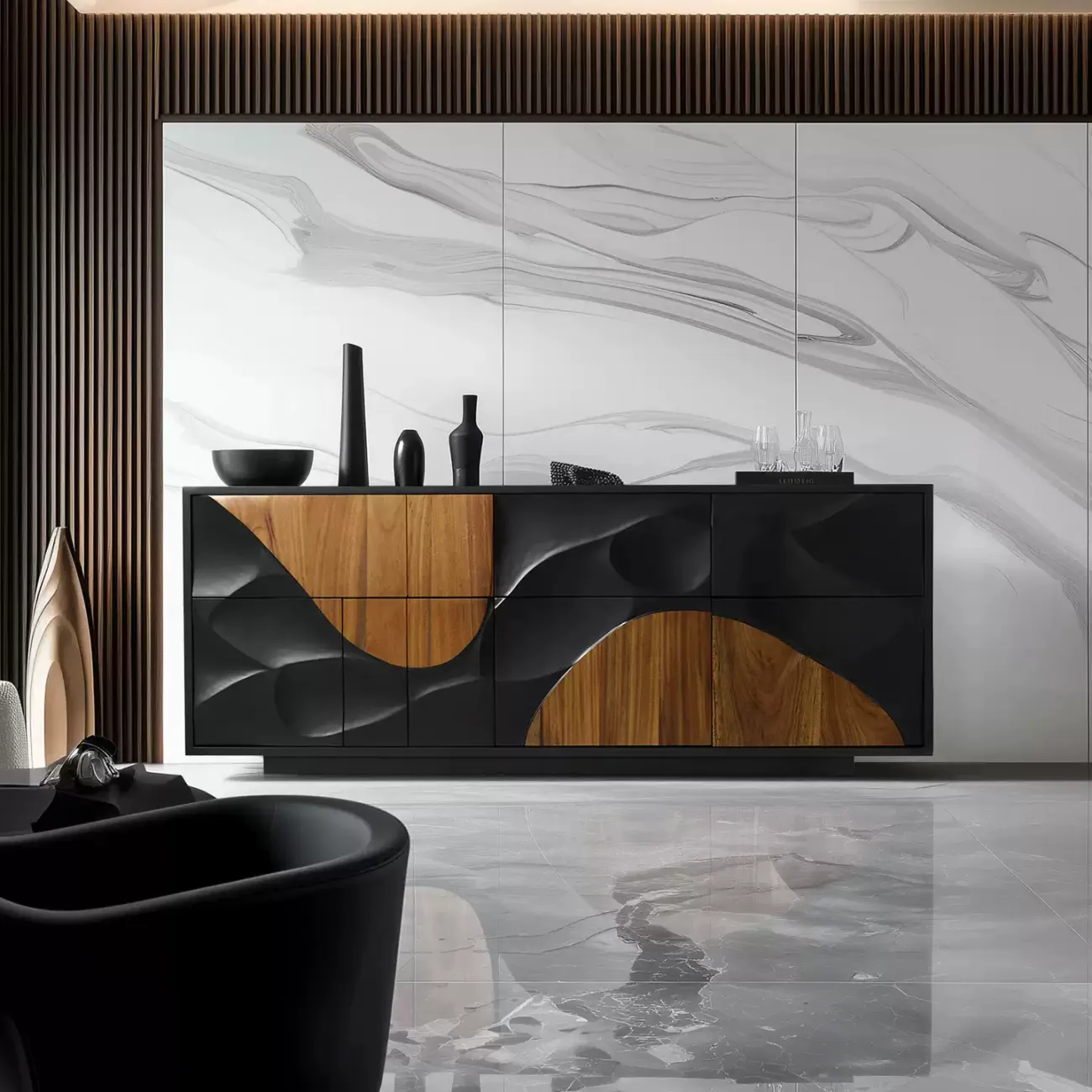 Роскошный резной комод Minicum ручной работы из дерева KD39665-32