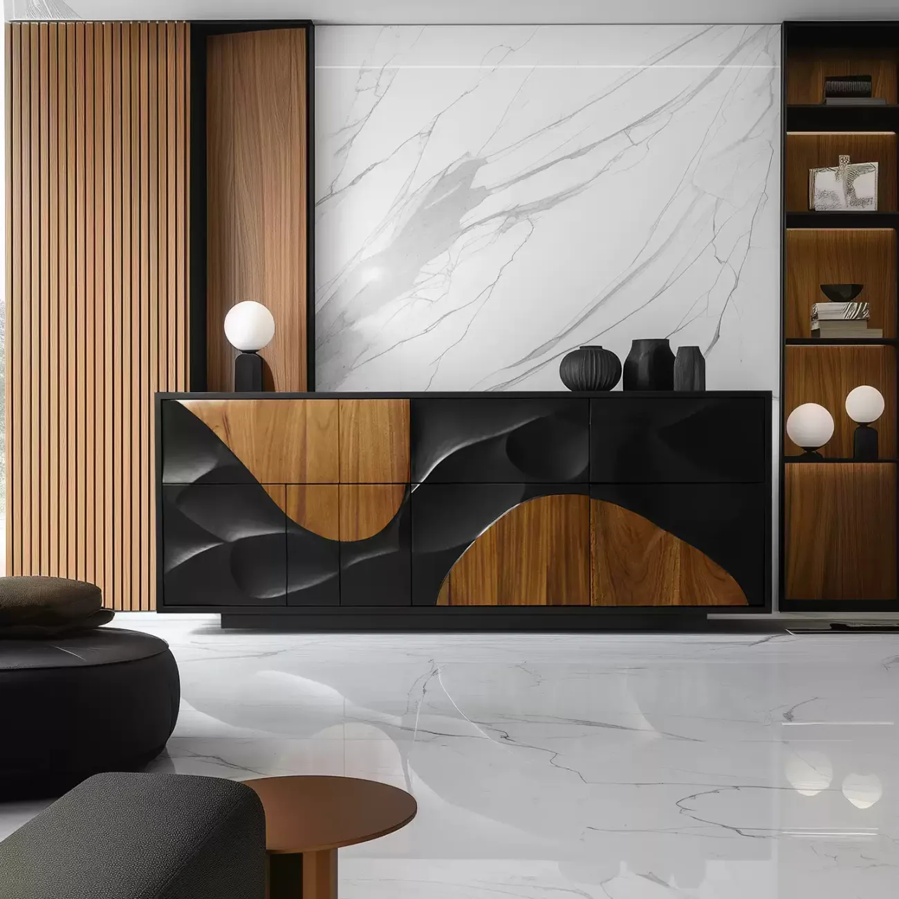 Роскошный резной комод Minicum ручной работы из дерева KD39665-32