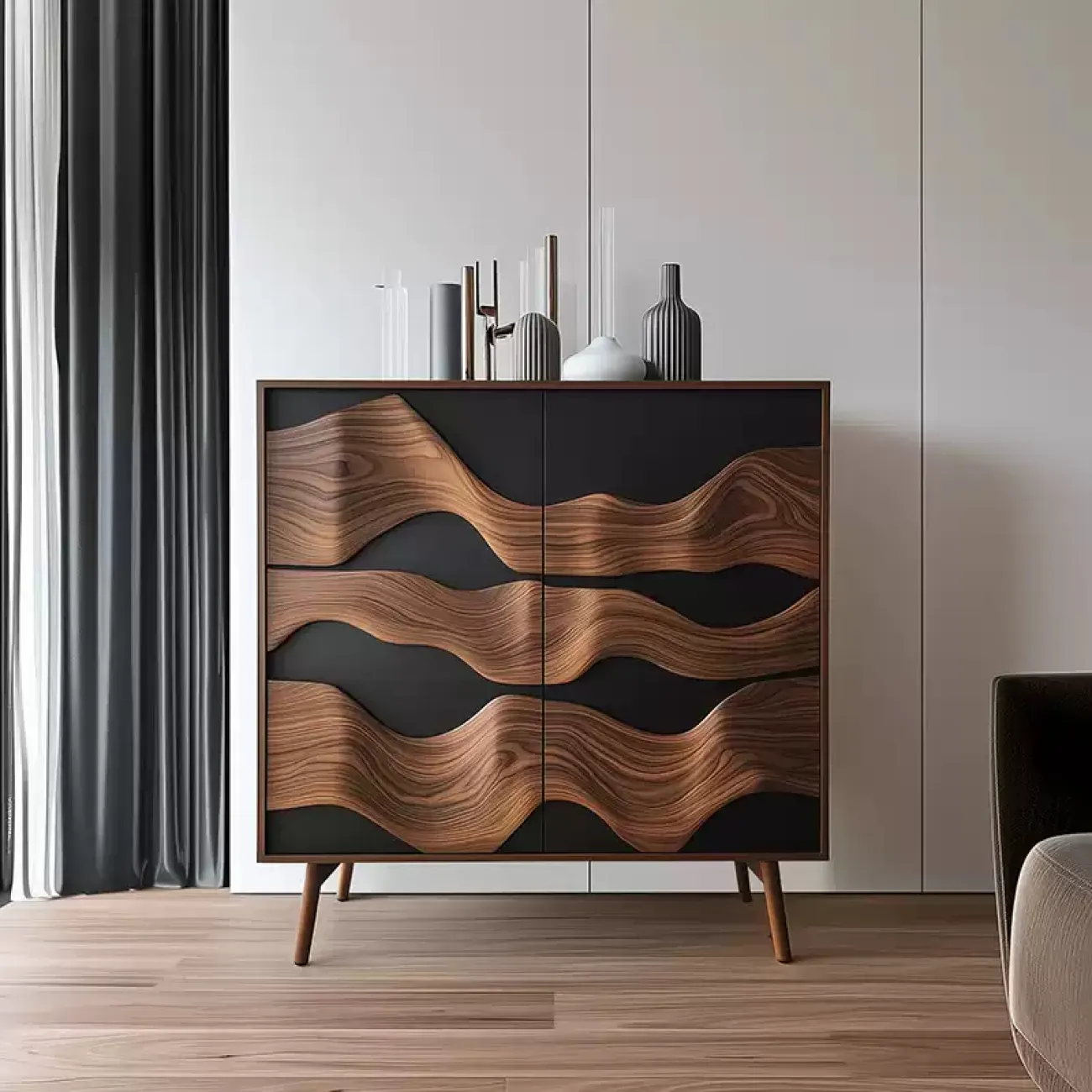 Роскошный резной комод Minicum ручной работы из дерева KD39668-32