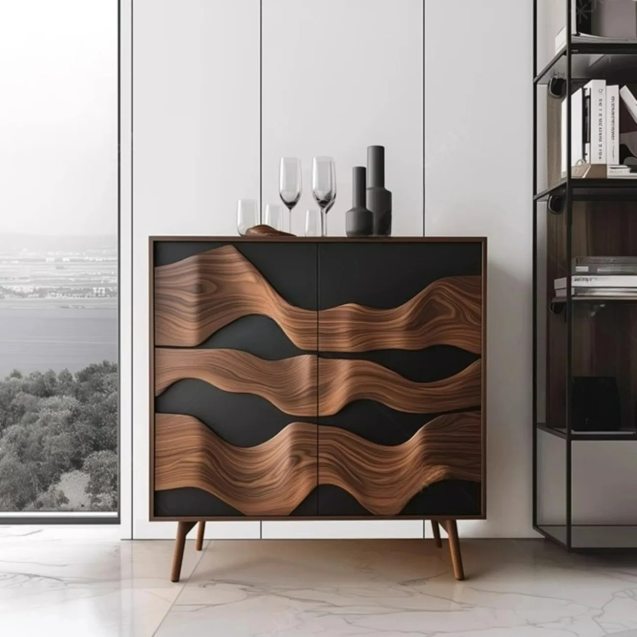 Роскошный резной комод Minicum ручной работы из дерева KD39668-32