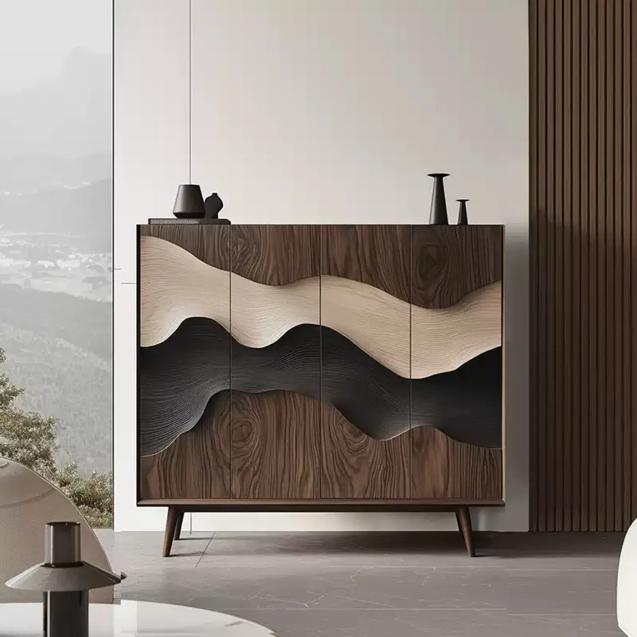 Роскошный резной комод Minicum ручной работы из дерева KD39669-32