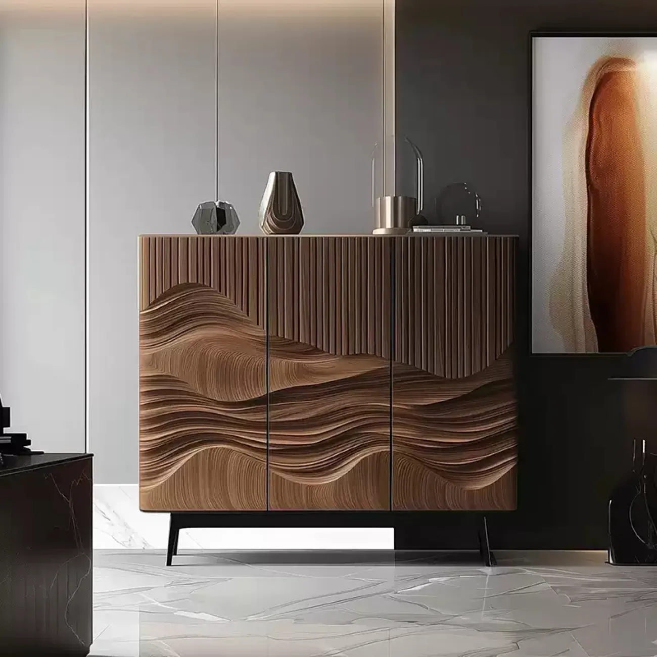 Роскошный резной комод Minicum ручной работы из дерева KD39670-32