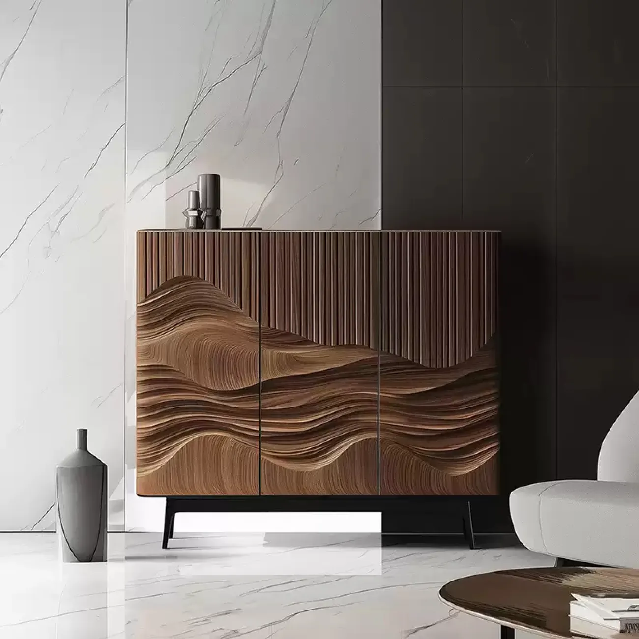 Роскошный резной комод Minicum ручной работы из дерева KD39670-32