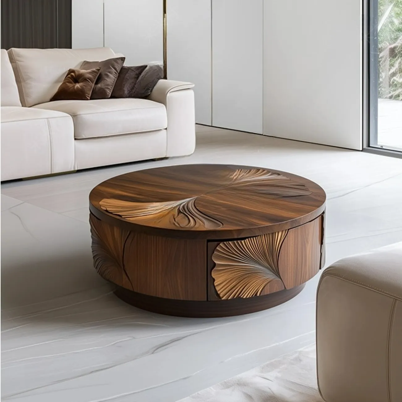 Роскошный журнальный столик Minicum из дерева JS39671-32 Роскошный журнальный столик Minicum из дерева JS39671-32