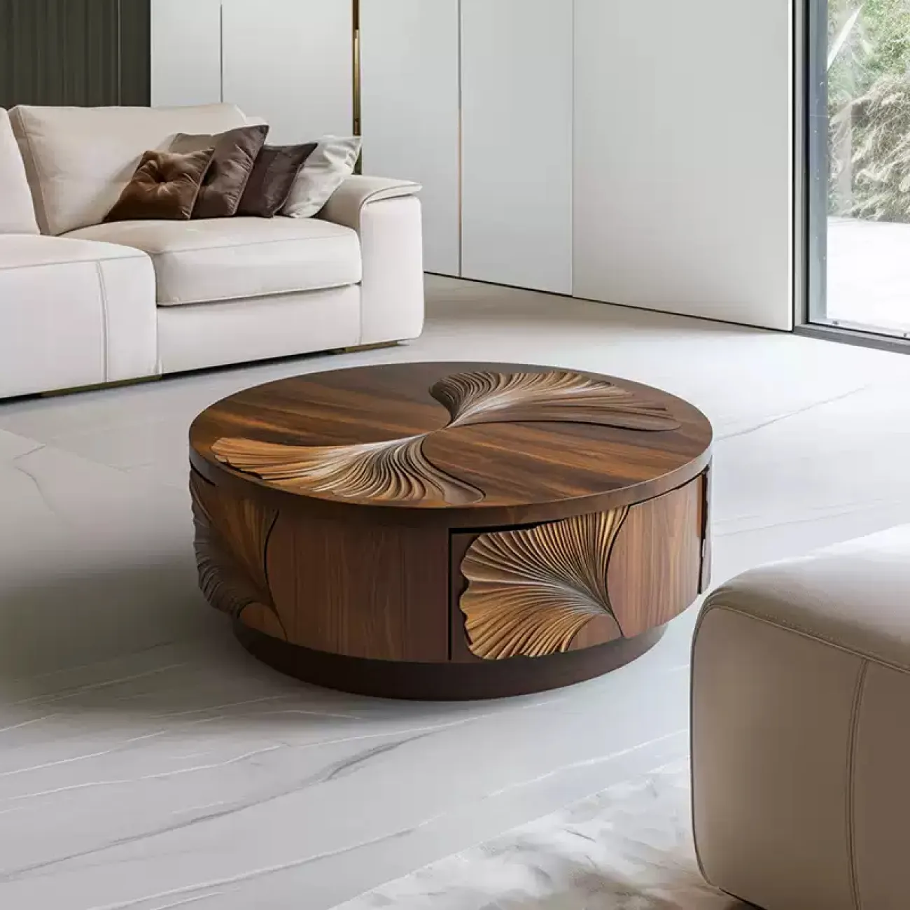 Роскошный журнальный столик Minicum из дерева JS39671-32 Роскошный журнальный столик Minicum из дерева JS39671-32