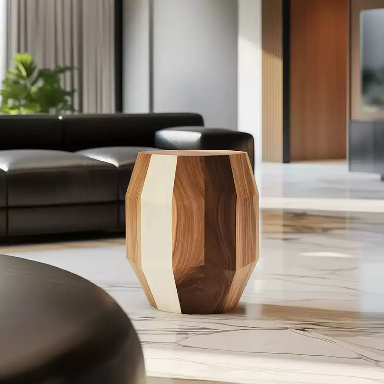 Лаконичная прикроватная тумба Minicum ручной работы из дерева грецкого ореха TB39674-32