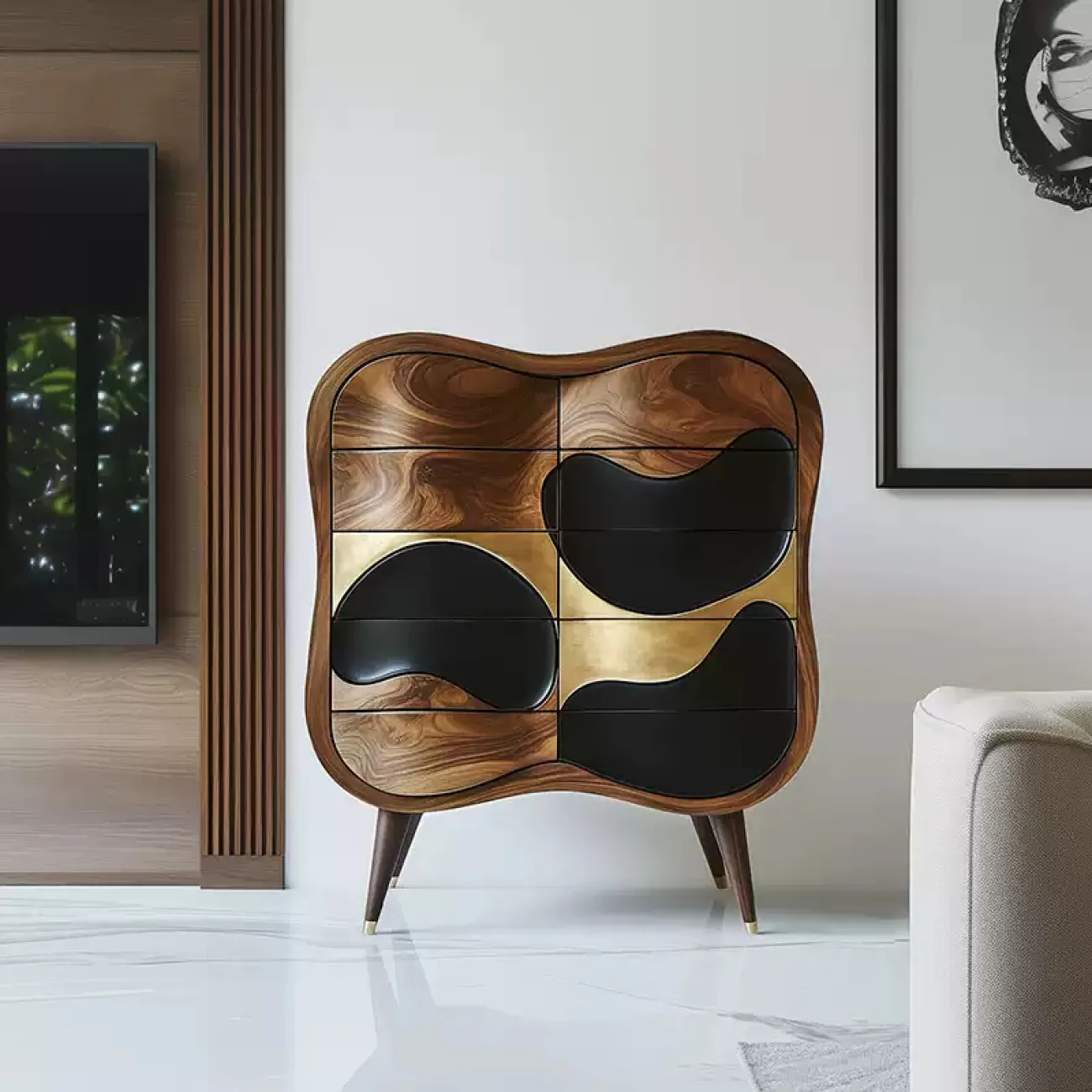 Роскошный резной комод Minicum ручной работы из дерева KD39679-32 Роскошный резной комод Minicum ручной работы из дерева KD39679-32