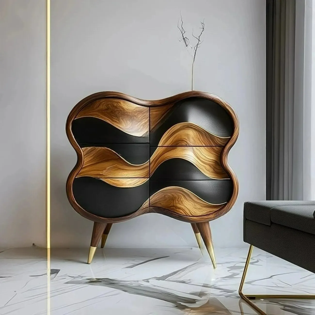 Роскошный резной комод Minicum ручной работы из дерева KD39679-32 Роскошный резной комод Minicum ручной работы из дерева KD39679-32