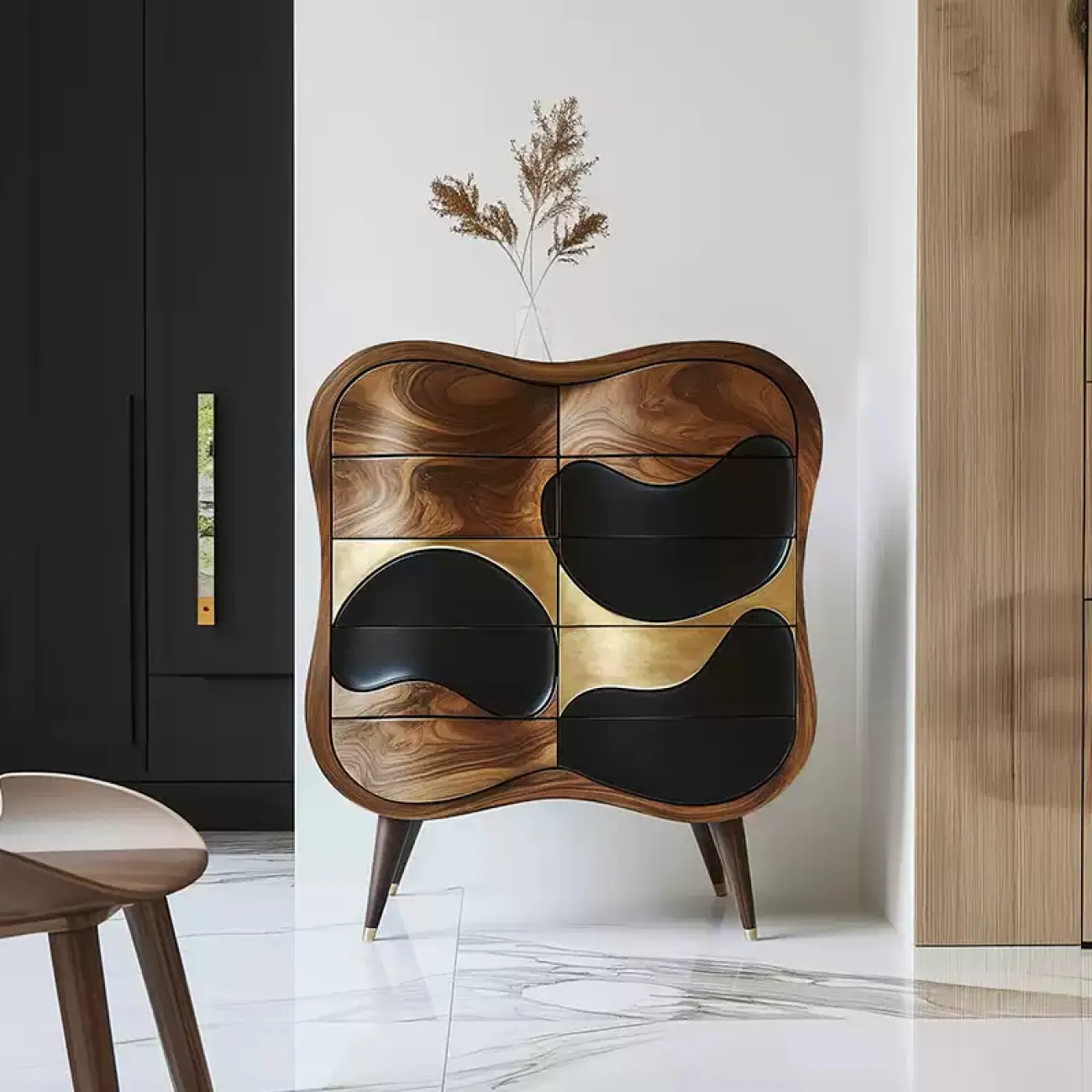 Роскошный резной комод Minicum ручной работы из дерева KD39679-32 Роскошный резной комод Minicum ручной работы из дерева KD39679-32