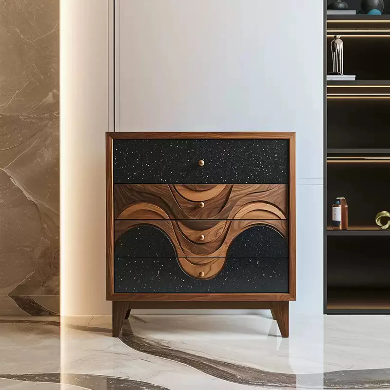 Роскошный резной комод Minicum ручной работы из дерева KD39683-32 Роскошный резной комод Minicum ручной работы из дерева KD39683-32