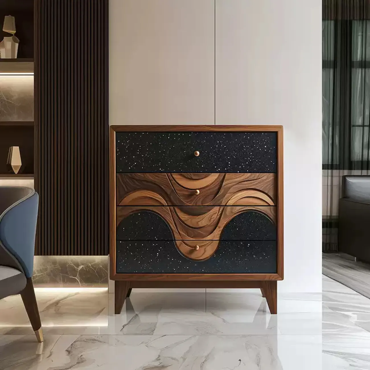 Роскошный резной комод Minicum ручной работы из дерева KD39683-32 Роскошный резной комод Minicum ручной работы из дерева KD39683-32