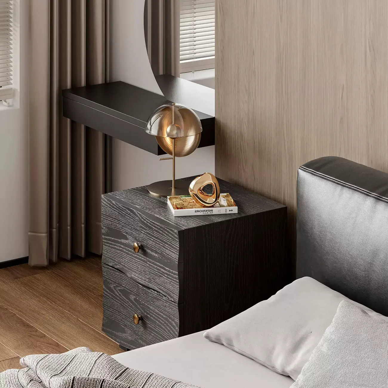 Лаконичная прикроватная тумба Minicum из сосны PT39688-32 Лаконичная прикроватная тумба Minicum из сосны PT39688-32