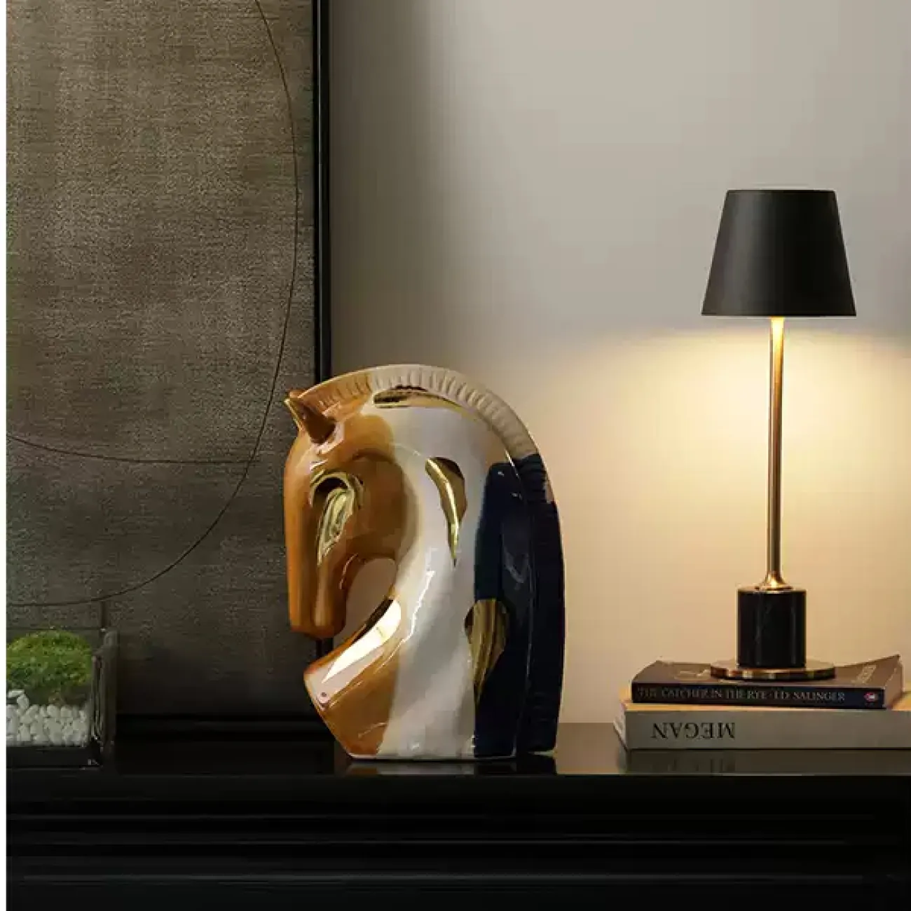 Лаконичная скульптура "Лошадь" от Qiekoo из керамики SK39689-32