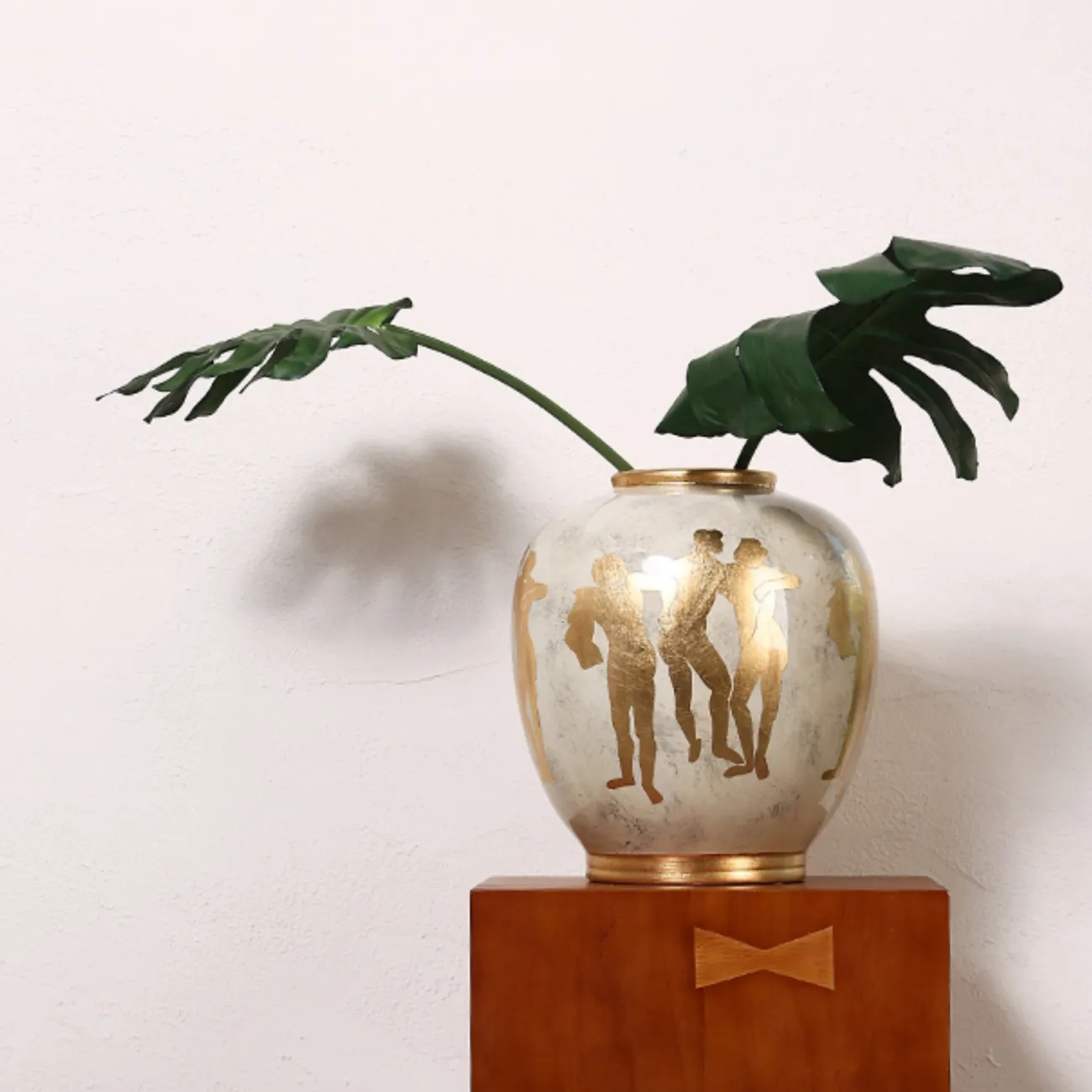 Роскошная настольная ваза Qiekoo из керамики с позолотой VZ39690-32