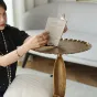 Оригинальный журнальный столик "Подсолнух" Qiekoo из алюминия JS39692-32