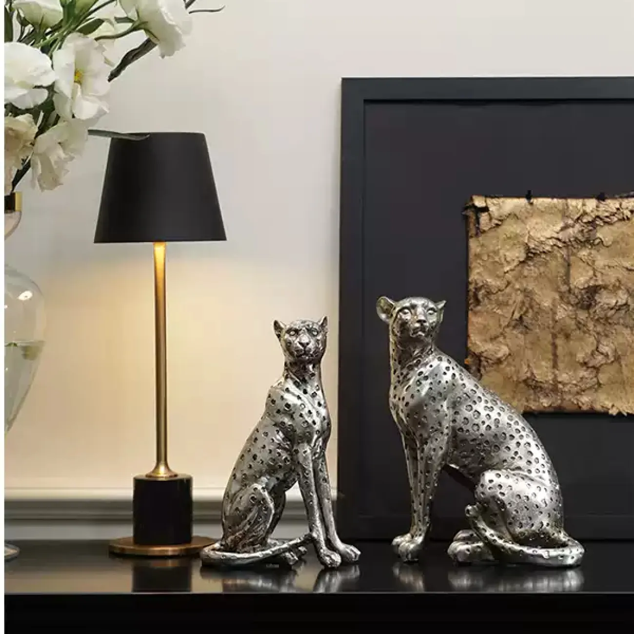 Изящная статуэтка "Гепард" от Qiekoo из смолы SK39693-32 Изящная статуэтка "Гепард" от Qiekoo из смолы SK39693-32