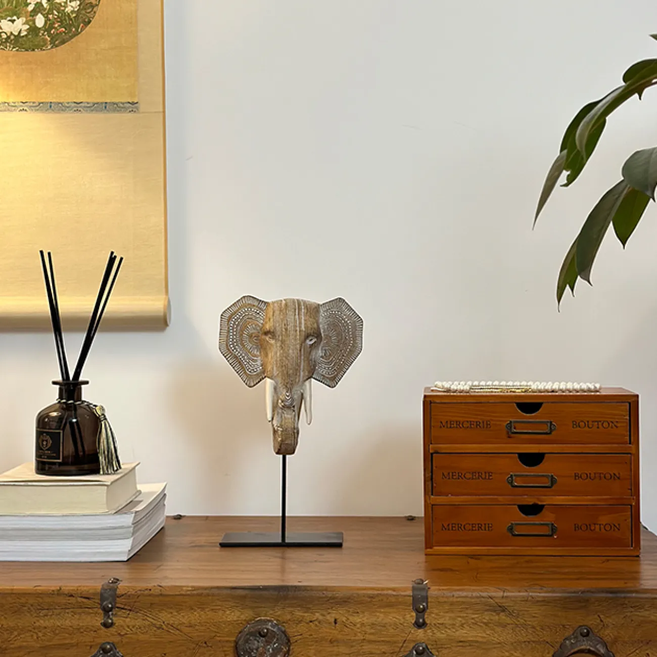 Оригинальная статуэтка "Слон Руйи" от Qiekoo из синтетической смолы SK39696-32