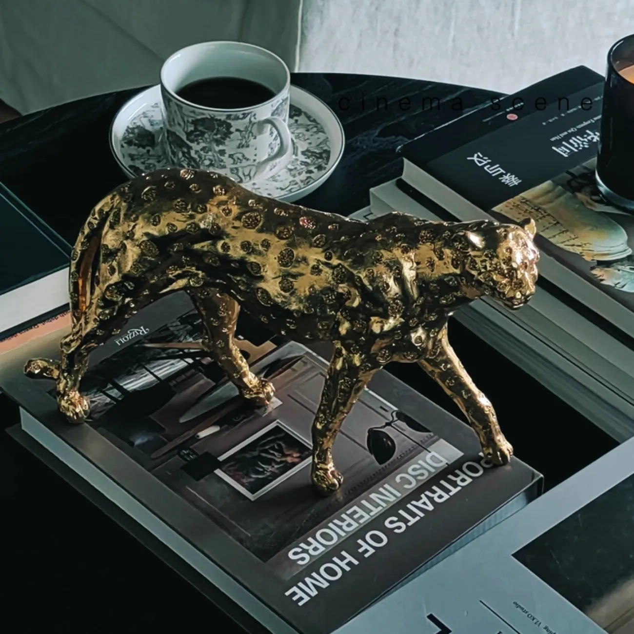 Грациозная статуэтка "Золотой гепард" от Qiekoo из смолы SK39698-32 Грациозная статуэтка "Золотой гепард" от Qiekoo из смолы SK39698-32