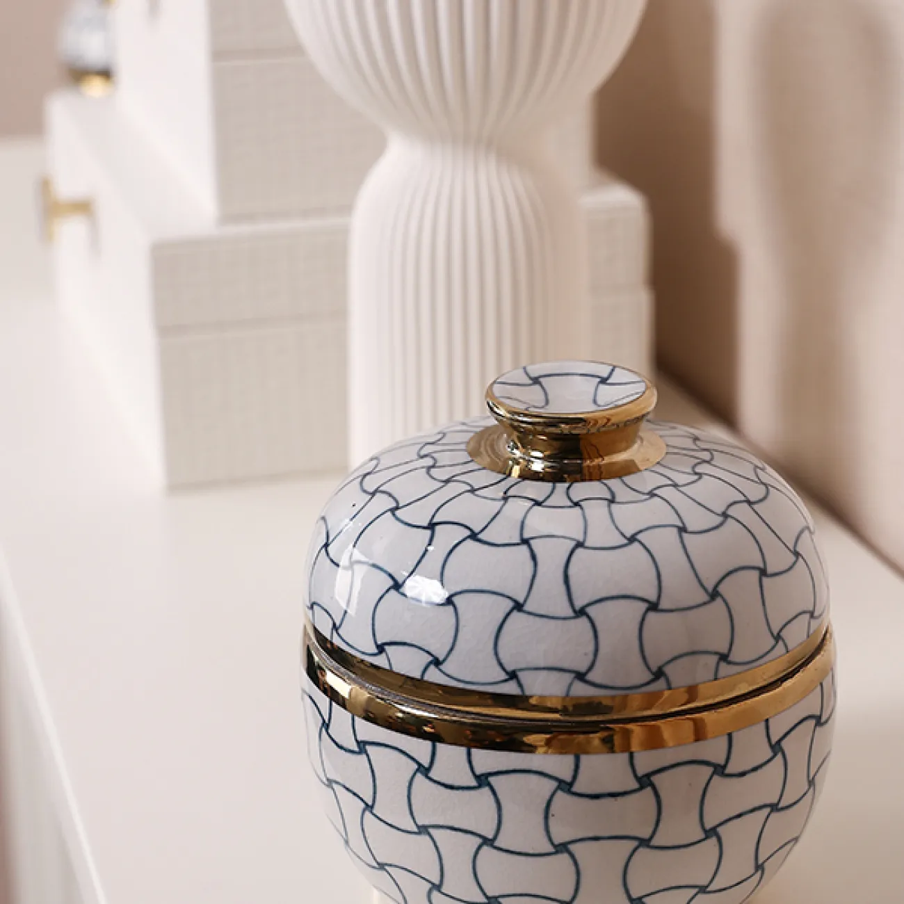 Изящная шкатулка Qiekoo из керамики SH39701-32