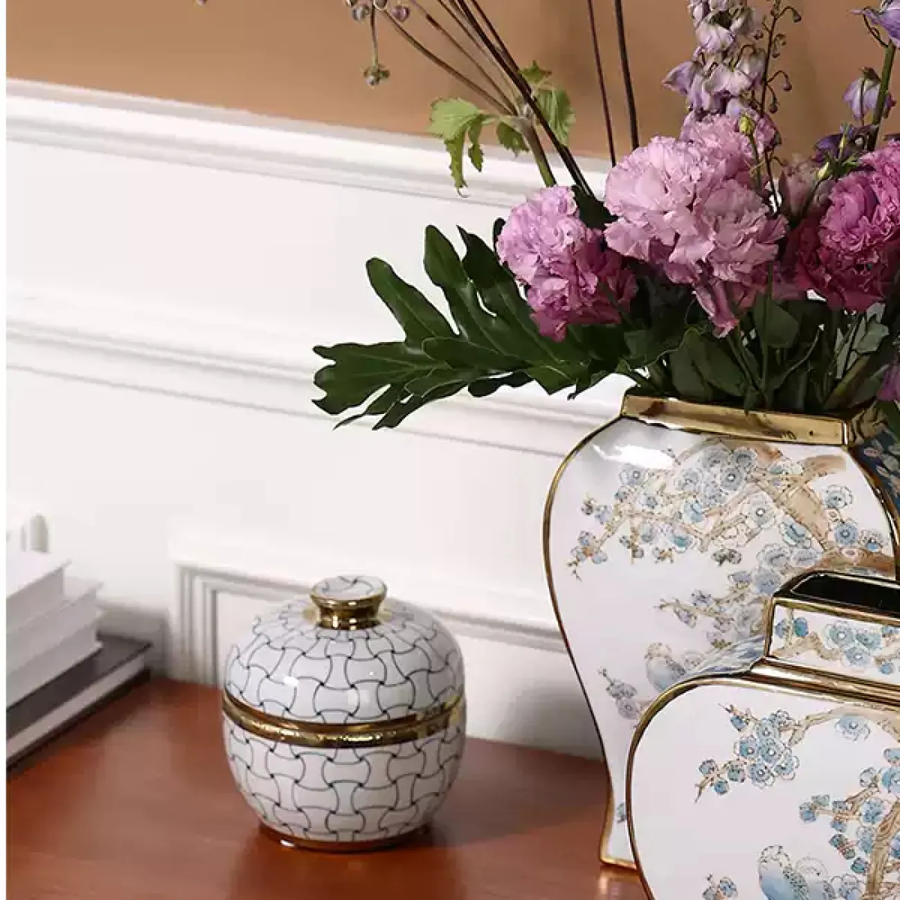 Изящная шкатулка Qiekoo из керамики SH39701-32