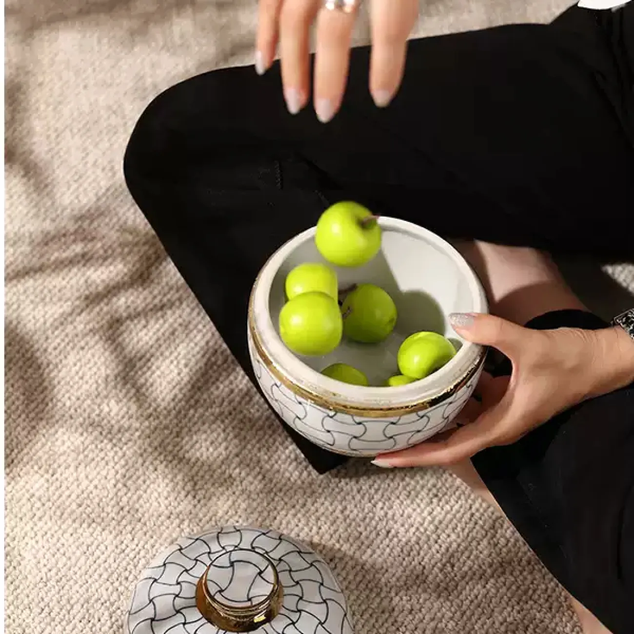 Изящная шкатулка Qiekoo из керамики SH39701-32