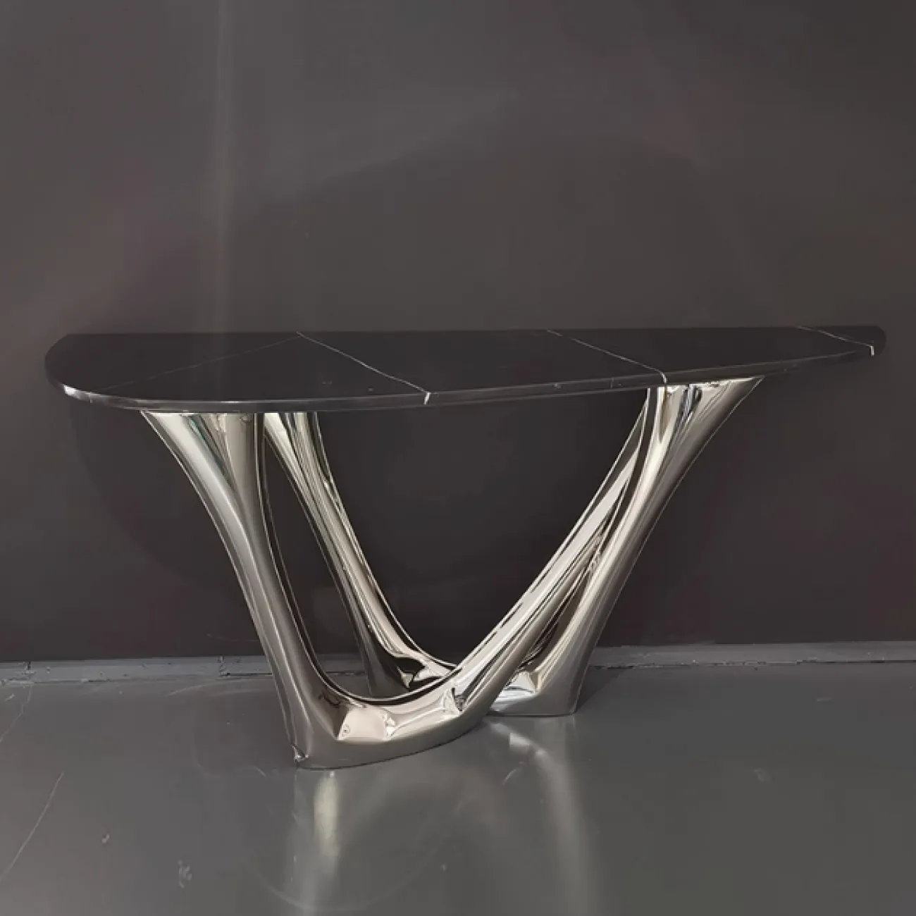 Стильный приставной столик Mozuo из металла и мрамора PS39702-32