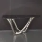 Стильный приставной столик Mozuo из металла и мрамора PS39702-32