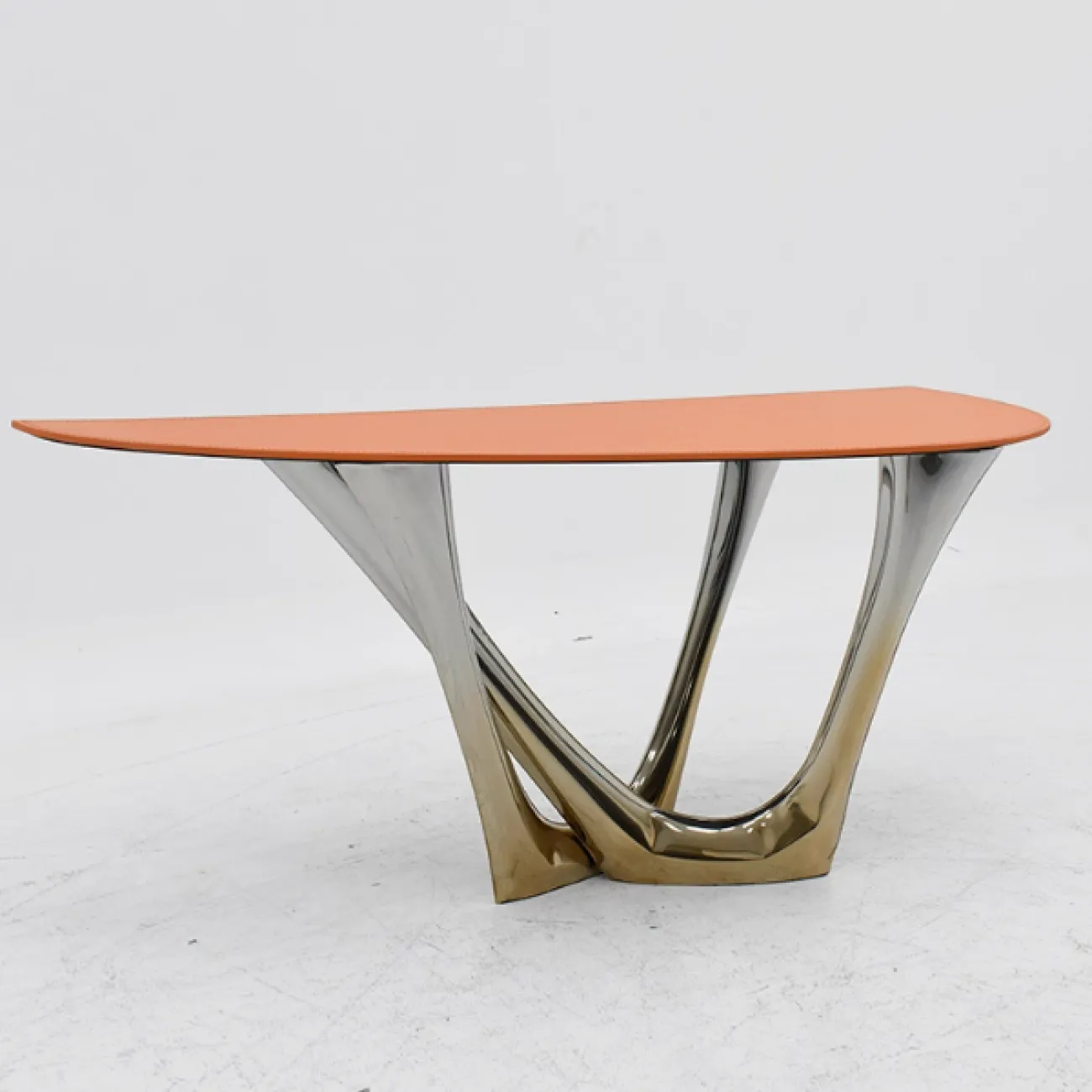 Стильный приставной столик Mozuo из металла и мрамора PS39702-32 Стильный приставной столик Mozuo из металла и мрамора PS39702-32