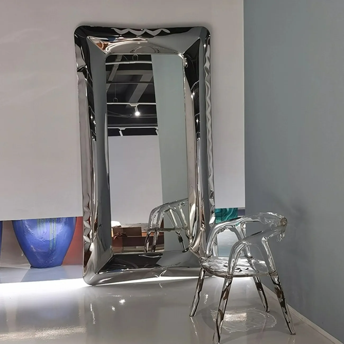 Роскошное зеркало Mozuo из нержавеющей стали ZK39704-32 Роскошное зеркало Mozuo из нержавеющей стали ZK39704-32