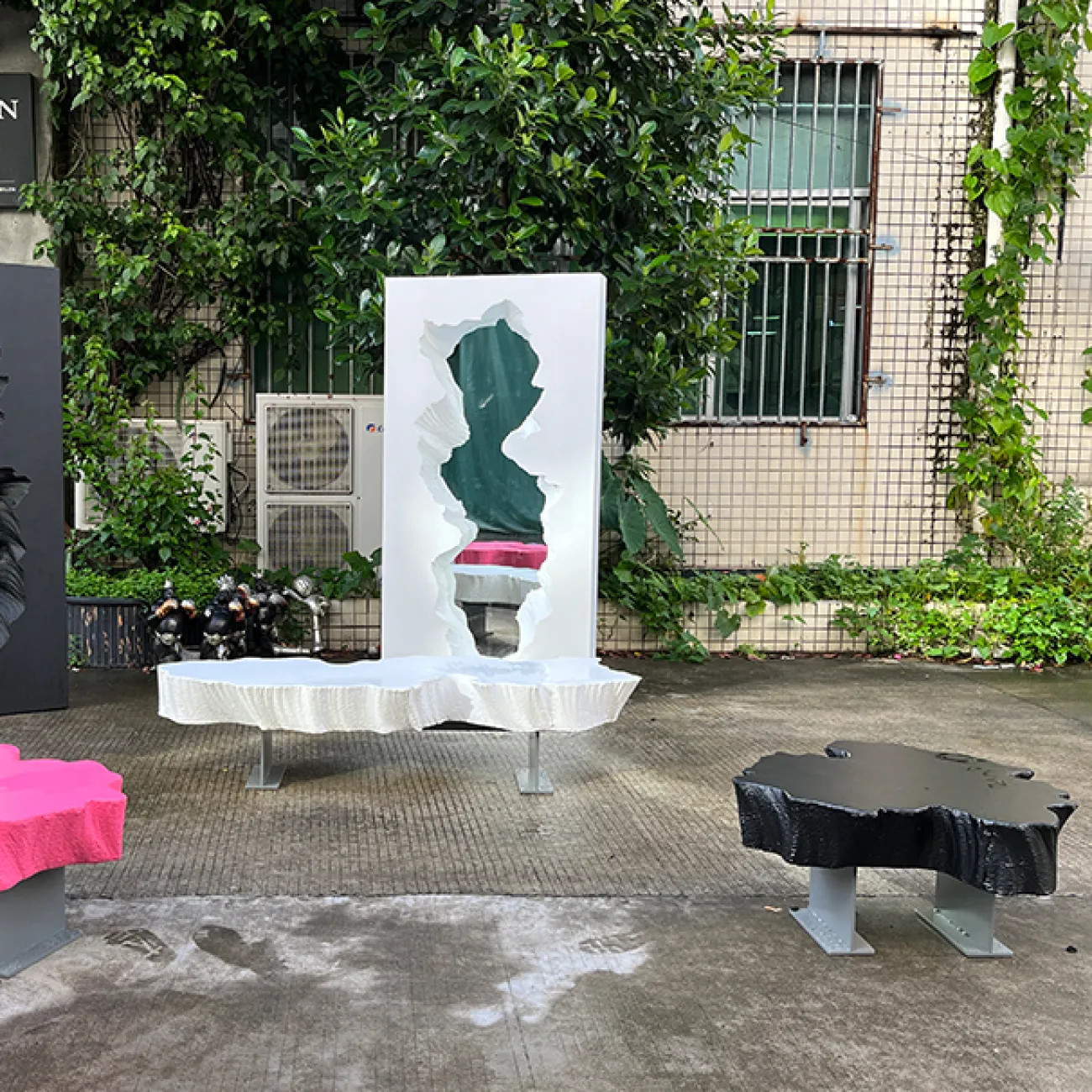 Оригинальная уличная скамейка Mozuo из полиолефина SK39706-32