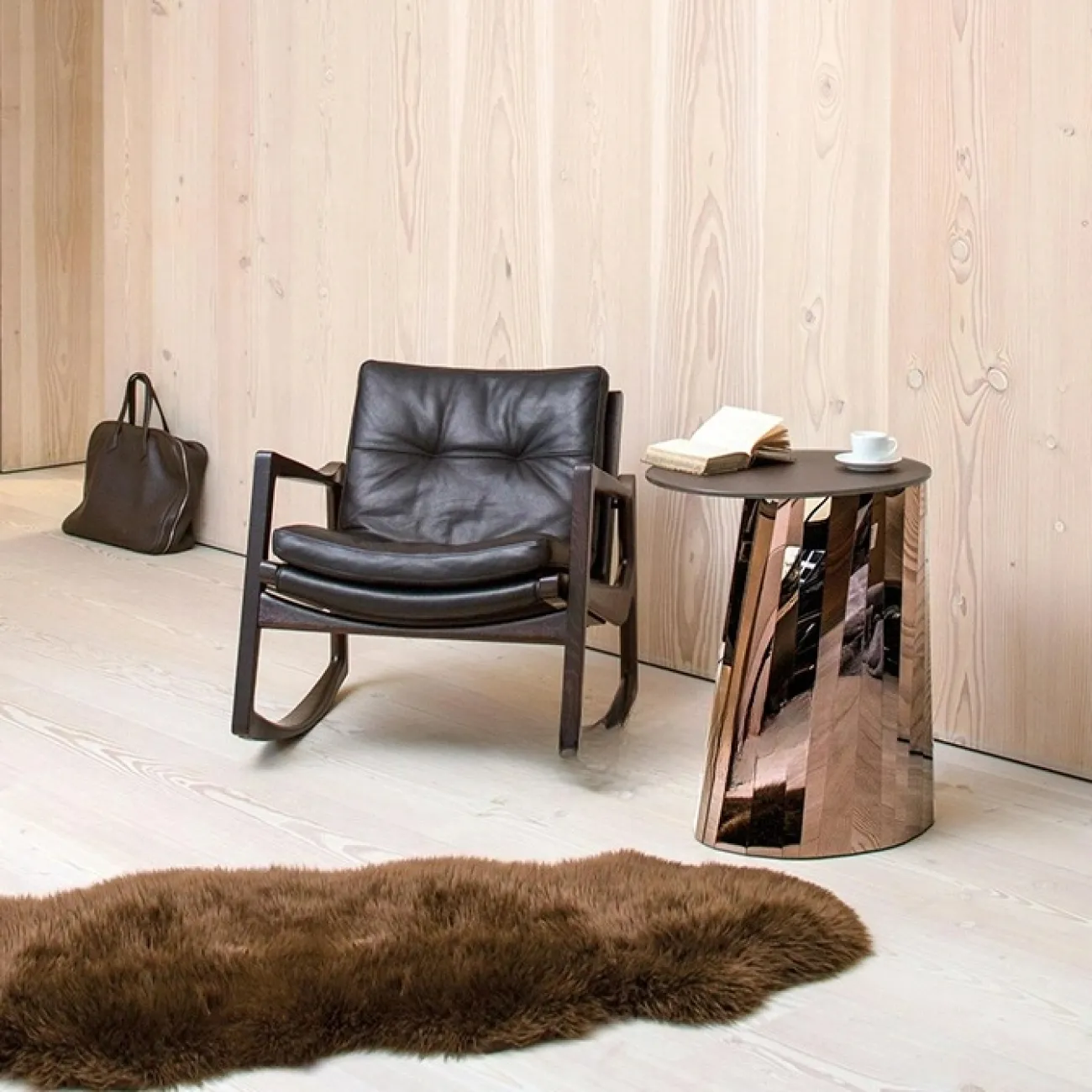 Элегантный журнальный столик Mozuo из стекла и стали JS39709-32