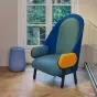 Стильное кресло Mozuo от LaLume из дерева и шерстяного флиса KR39712-32
