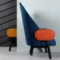 Стильное кресло Mozuo от LaLume из дерева и шерстяного флиса KR39712-32
