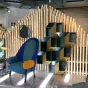 Стильное кресло Mozuo от LaLume из дерева и шерстяного флиса KR39712-32